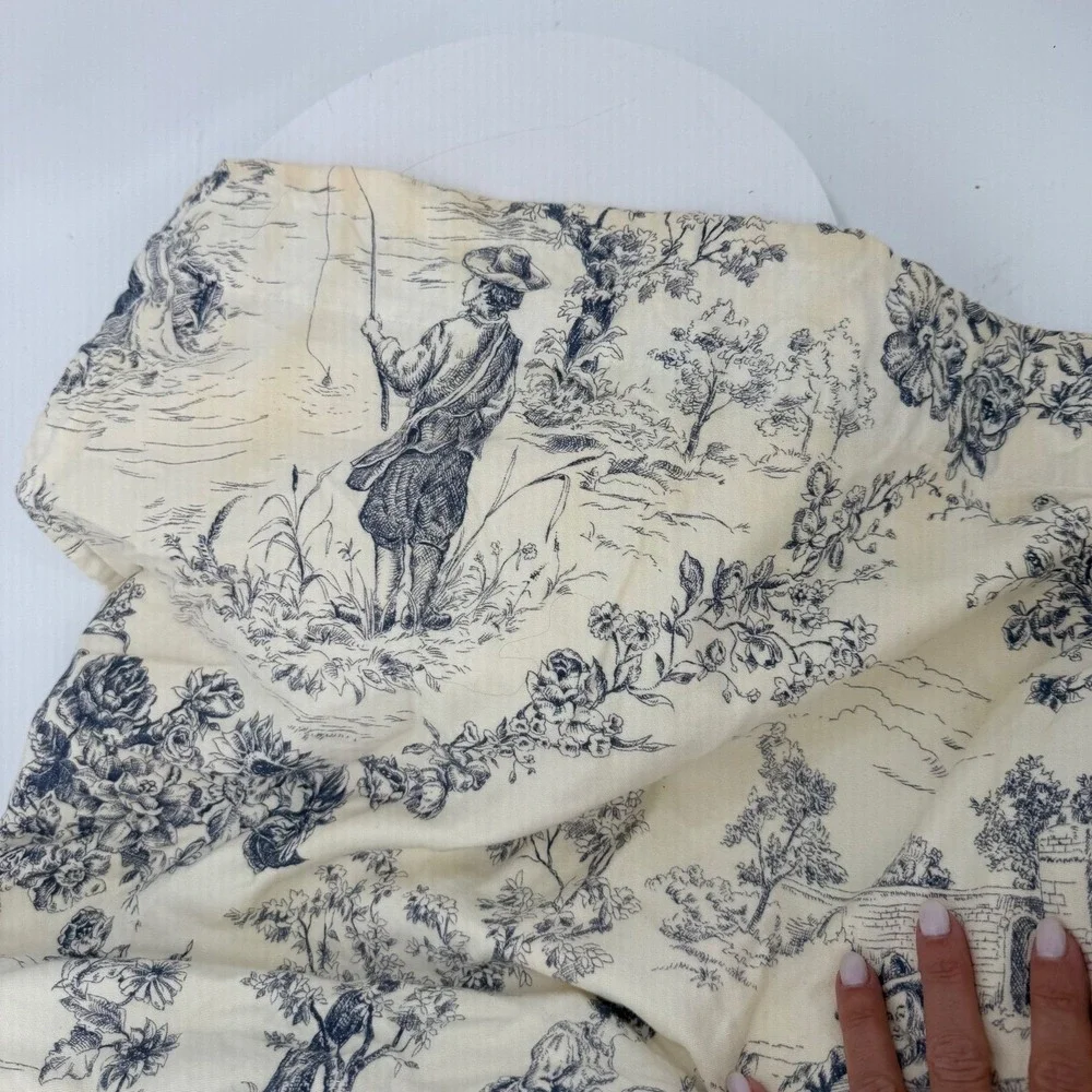 Toile de Jouy fabric/curtain panel appro 38